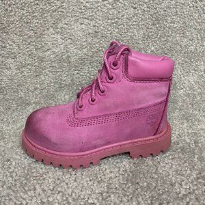 Timberland Girls Premium Pink Waterproof Boots A148L Toddler US Size 7